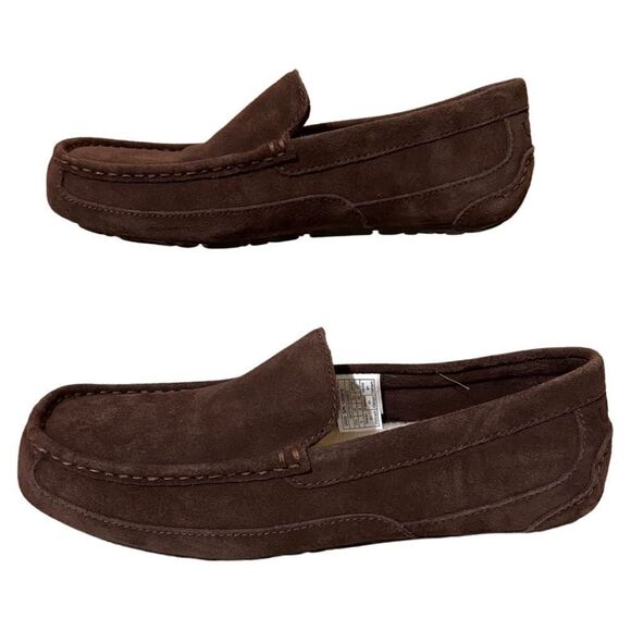 UGG Alder Faux Shearling Lined Suede Brown Slipper - Picture 8 of 9